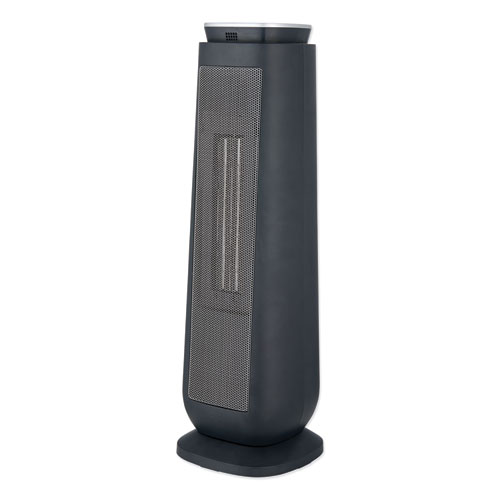 Image of Alera® Ceramic Heater Tower With Remote Control, 1,500 W, 7.17 X 7.17 X 22.95, Black