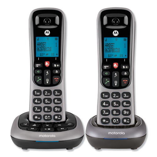 Image of Motorola Cd4012 Digital Cordless Telephone With Answering Machine, 2 Handsets