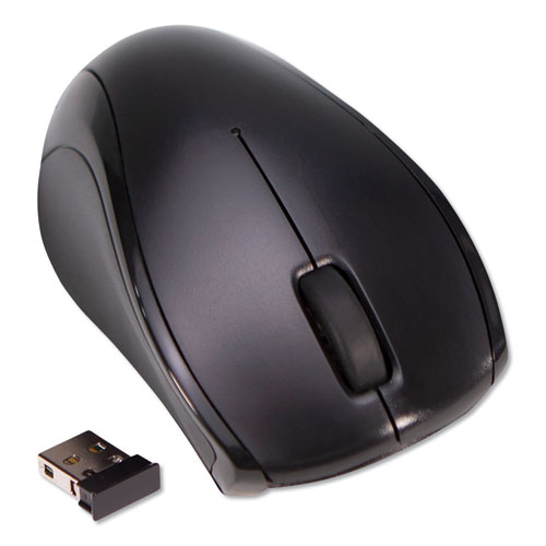 Compact Mouse, 2.4 GHz Frequency/26 ft Wireless Range, Left/Right Hand Use, Black