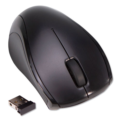 Innovera® Compact Mouse, 2.4 Ghz Frequency/26 Ft Wireless Range, Left/Right Hand Use, Black