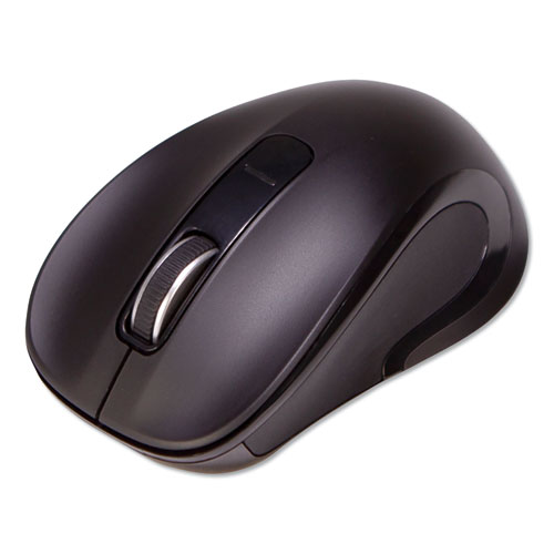 Image of Innovera® Mid-Size Wireless Optical Mouse With Micro Usb, 2.4 Ghz Frequency/26 Ft Wireless Range, Right Hand Use, Black