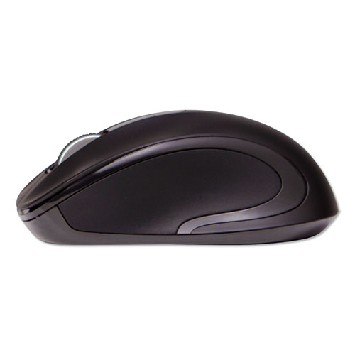 Image of Mid-Size Wireless Optical Mouse with Micro USB, 2.4 GHz Frequency/32 ft Wireless Range, Right Hand Use, Black