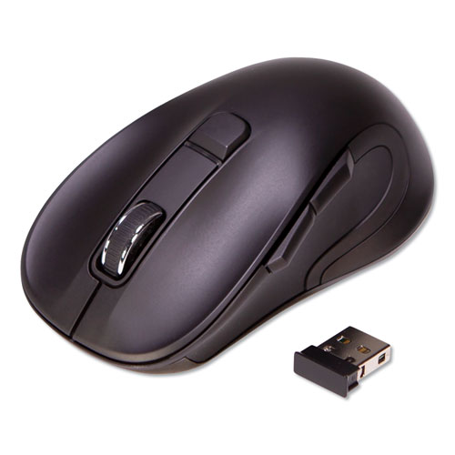 Hyper-Fast Scrolling Mouse, 2.4 GHz Frequency/26 ft Wireless Range, Right Hand Use, Black IVR62500