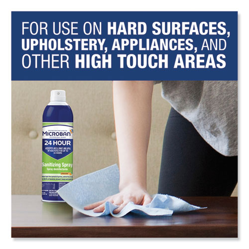 Image of 24-Hour Disinfectant Sanitizing Spray, Citrus, 15 oz Aerosol Spray, 6/Carton
