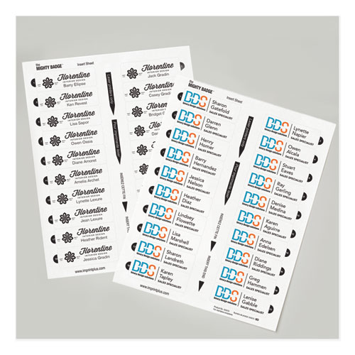 Image of Avery® The Mighty Badge Name Badge Inserts, 1 X 3, Clear, Laser, 20/sheet, 5 Sheets/pack