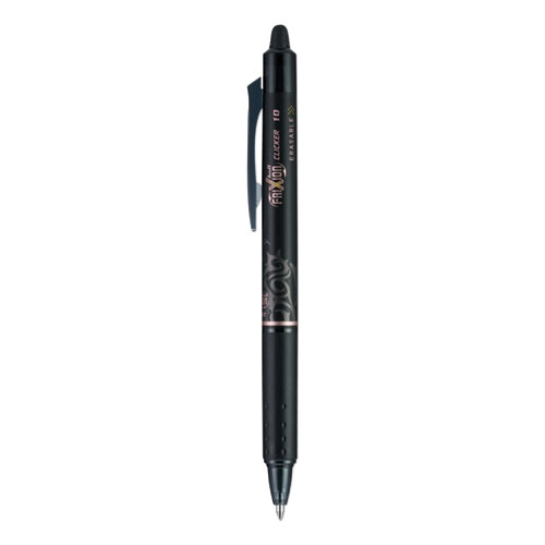 FriXion Clicker Erasable Retractable Gel Pen, 1 mm, Black Ink/Barrel, Dozen