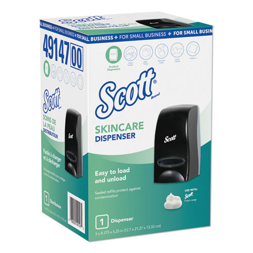 Scott® Essential Manual Skin Care Dispenser, For Small Business, 1,000 mL, 5.43 x 4.85 x 8.36, Black
