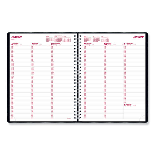 ESSENTIAL COLLECTION WEEKLY APPOINTMENT BOOK, 11 X 8.5, BLACK, 2021