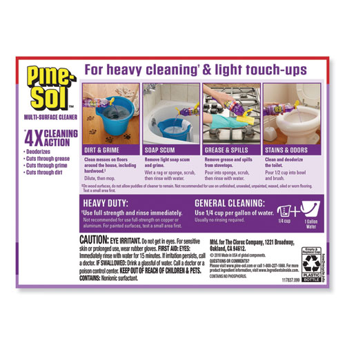 Image of Pine-Sol® Multi-Surface Cleaner, Lavender, 48Oz Bottle, 8/Carton