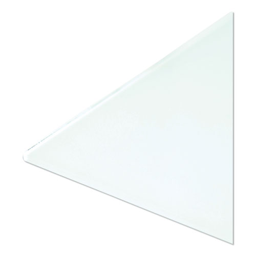 Floating Glass Dry Erase Board, 35" x 35", White Surface