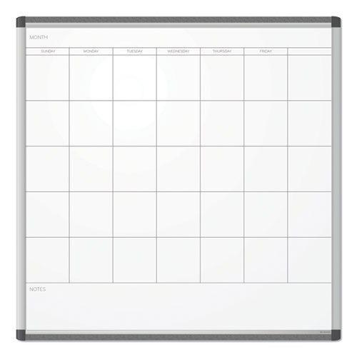 PINIT Magnetic Dry Erase Undated One Month Calendar, 36 x 36, White