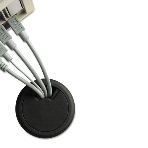 Image of Cord Away® Grommet, Adjustable, 2.38" Diameter, Black
