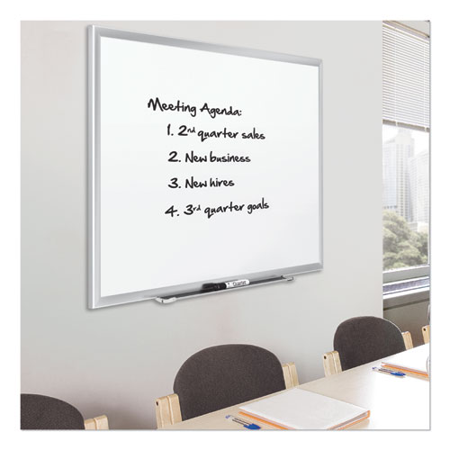 Image of Quartet® Classic Series Porcelain Magnetic Dry Erase Board, 36 X 24, White Surface, Silver Aluminum Frame