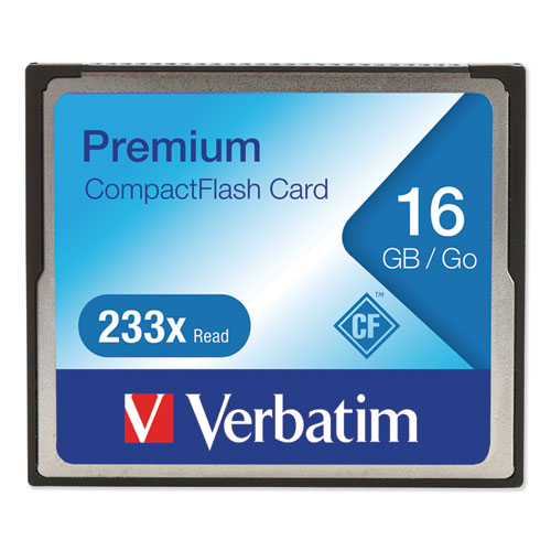Premium compactflash memory card, 16gb, sold as 1 each