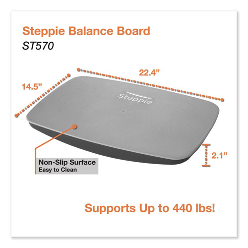 Image of Victor® Steppie Balance Board, 22.5W X 14.5D X 2.13H, Two-Tone Gray