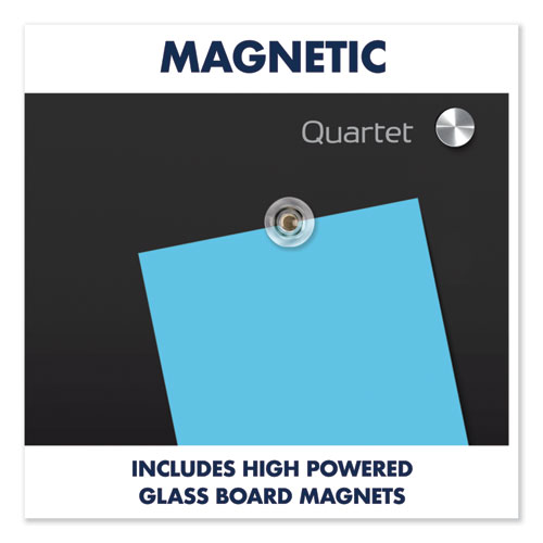 Infinity Glass Marker Board, 72 x 48, Black Surface