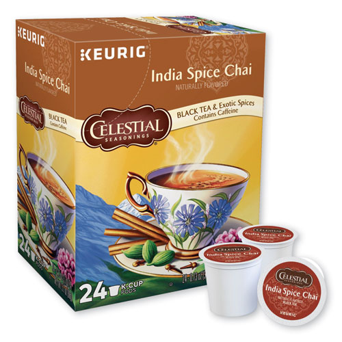 Image of Celestial Seasonings® India Spice Chai Tea K-Cups, 96/Carton