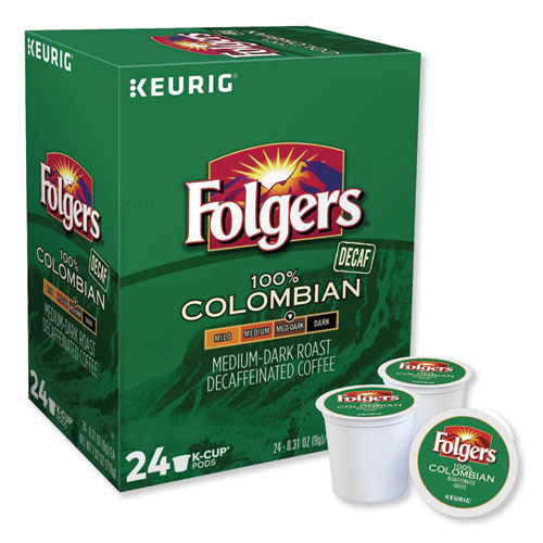 Image of Folgers® 100% Colombian Decaf Coffee K-Cups, 24/Box