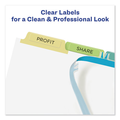 Print and Apply Index Maker Clear Label Dividers, 5 Color Tabs, Letter, 25 Sets