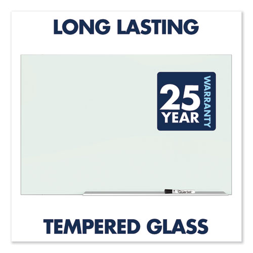 Element Framed Magnetic Glass Dry-Erase Boards, 74" x 42", Aluminum Frame