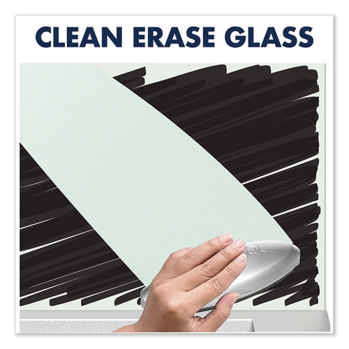 Desktop Magnetic Glass Dry-Erase Panel, 23 x 17, White Surface