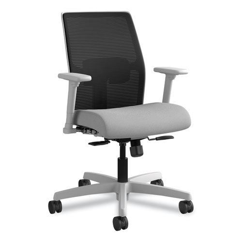 Hon® Ignition 2.0 4-Way Stretch Low-Back Mesh Task Chair, Supports Up To 300 Lb, Frost Seat, Charcoal Back, Titanium Base