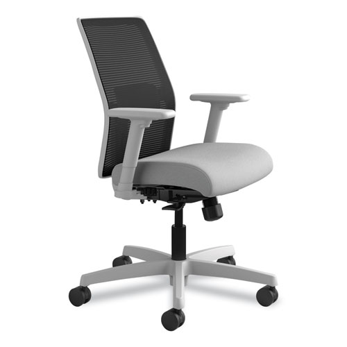 Image of Hon® Ignition 2.0 4-Way Stretch Low-Back Mesh Task Chair, Supports Up To 300 Lb, Frost Seat, Charcoal Back, Titanium Base