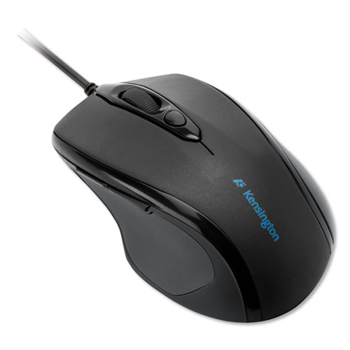 Image of Kensington® Pro Fit Wired Mid-Size Mouse, Usb 2.0, Right Hand Use, Black