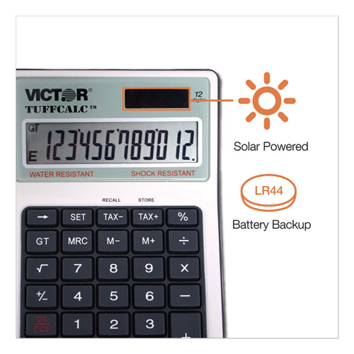 Image of Victor® Tuffcalc Desktop Calculator, 12-Digit Lcd