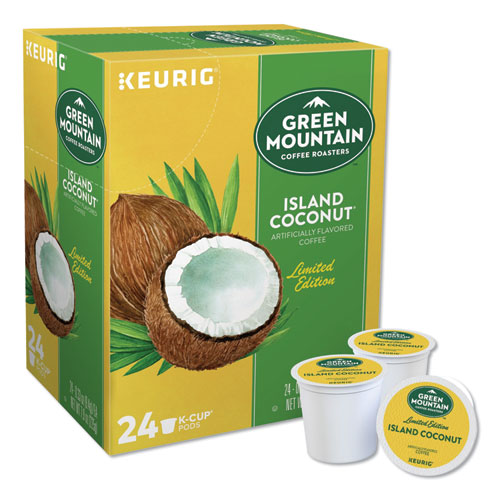 Image of Green Mountain Coffee® Island Coconut Coffee K-Cup Pods, 96/Carton