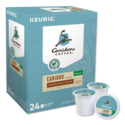 Image of Caribou Coffee® Caribou Blend Decaf Coffee K-Cups, 96/Carton