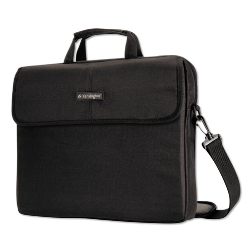 17" Simply Portable Padded Laptop Sleeve, Interior/Exterior Pockets, Black | by Plexsupply