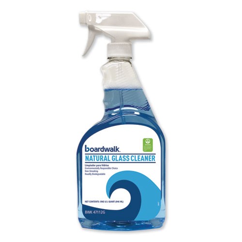 Boardwalk® Natural Glass Cleaner, 32 oz Trigger Spray Bottle, 12/Carton