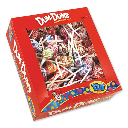 Image of Dum-Dum-Pops, Assorted Flavors, Individually Wrapped, 120/Box