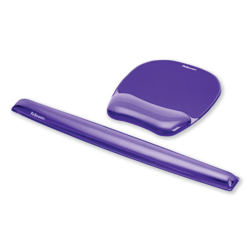 Gel Crystals Mouse Pad with Wrist Rest, 7.87" x 9.18", Purple