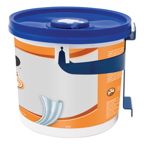 FAST TOWELS Hand Cleaning Towels, 7.75 x 11, Fresh Citrus, Blue, 130/Bucket, 4 Buckets/Carton