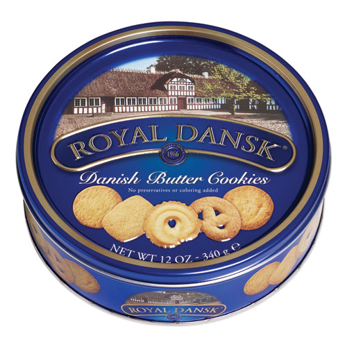 Royal Dansk® Cookies, Danish Butter, 12 oz Tin
