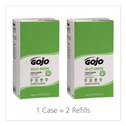 MULTI GREEN Hand Cleaner Refill, 5000mL, Citrus Scent, Green, 2/Carton