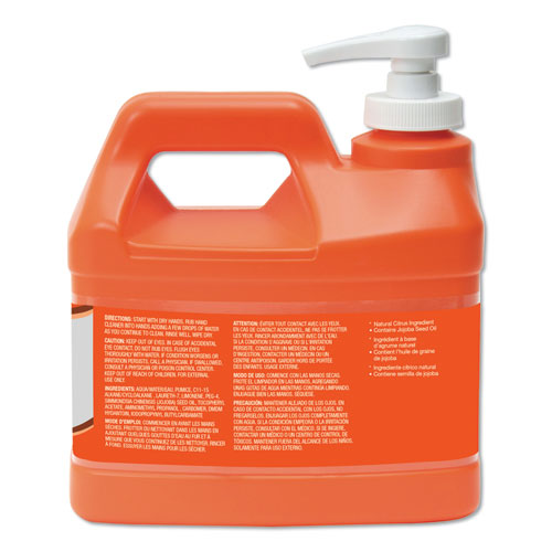 Image of Gojo® Natural Orange Pumice Hand Cleaner, Citrus, 0.5 Gal Pump Bottle, 4/Carton