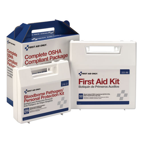 Image of First Aid Only™ First Aid Kit For 50 People, 229 Pieces, Ansi/Osha Compliant, Plastic Case