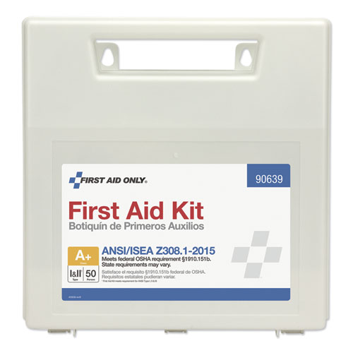 Image of First Aid Only™ Ansi Class A+ First Aid Kit For 50 People, 183 Pieces, Plastic Case
