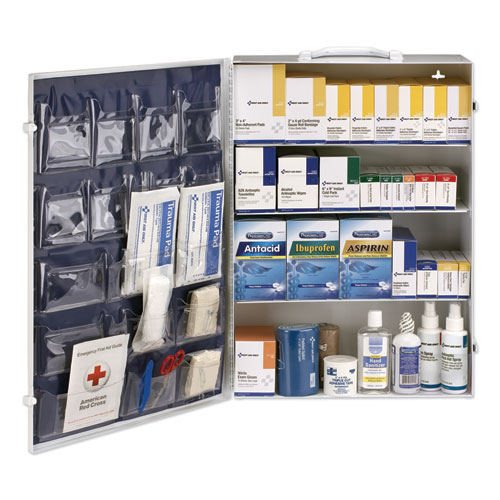 Image of First Aid Only™ Ansi Class B+ 4 Shelf First Aid Station With Medications, 1,461 Pieces, Metal Case