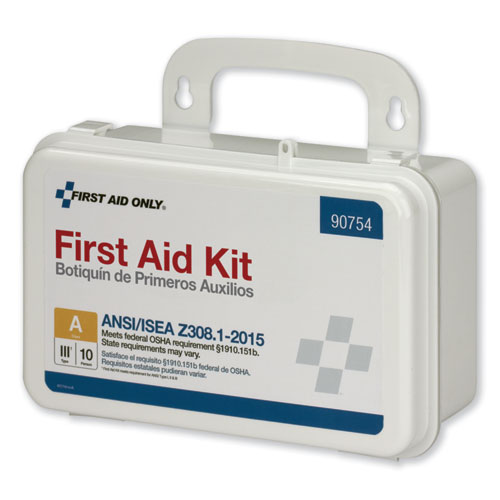 Image of First Aid Only™ Ansi Class A 10 Person First Aid Kit, 71 Pieces, Plastic Case