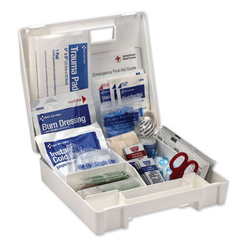 Image of ANSI 2015 Compliant Class A Type I and II First Aid Kit for 25 People, 89 Pieces, Plastic Case
