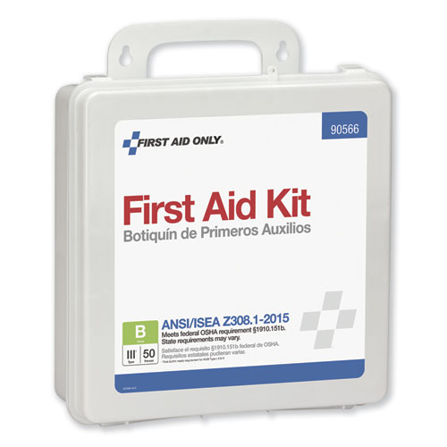 Image of First Aid Only™ Bulk Ansi 2015 Compliant Class B Type Iii First Aid Kit For 50 People, 199 Pieces, Plastic Case