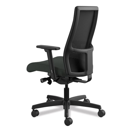 Image of Hon® Ignition Series Mesh Mid-Back Work Chair, Supports Up To 300 Lb, 17.5" To 22" Seat Height, Iron Ore Seat, Black Back/Base