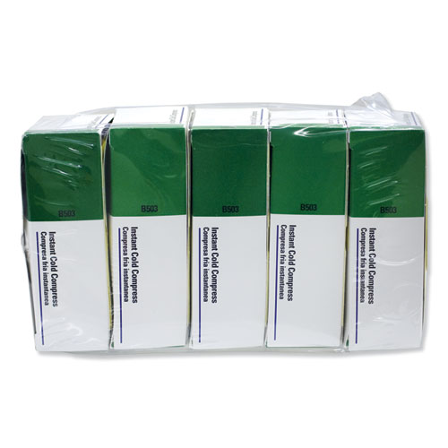 First Aid Only™ Instant Cold Compress, 5 Compress/Pack, 4 X 5, 5/Pack