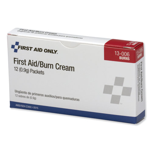 First Aid Kit Refill Burn Cream Packets, 0.1 g Packet, 12/Box