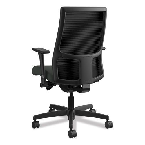 Image of Hon® Ignition Series Mesh Mid-Back Work Chair, Supports Up To 300 Lb, 17.5" To 22" Seat Height, Iron Ore Seat, Black Back/Base