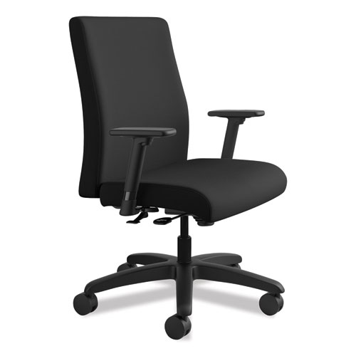 Image of Hon® Ignition Series Big/Tall Mid-Back Work Chair, Supports Up To 450 Lb, 17" To 20" Seat Height, Black